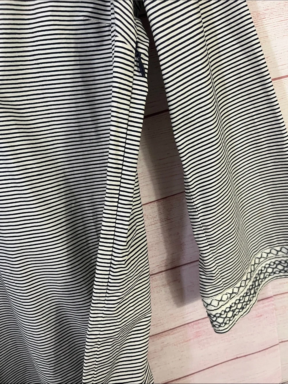 Tory‎ Burch Stripe Embroidered Trim Dress Size 8